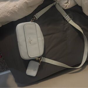 Kate Spade Blue Crossbody Bag with Structured Design